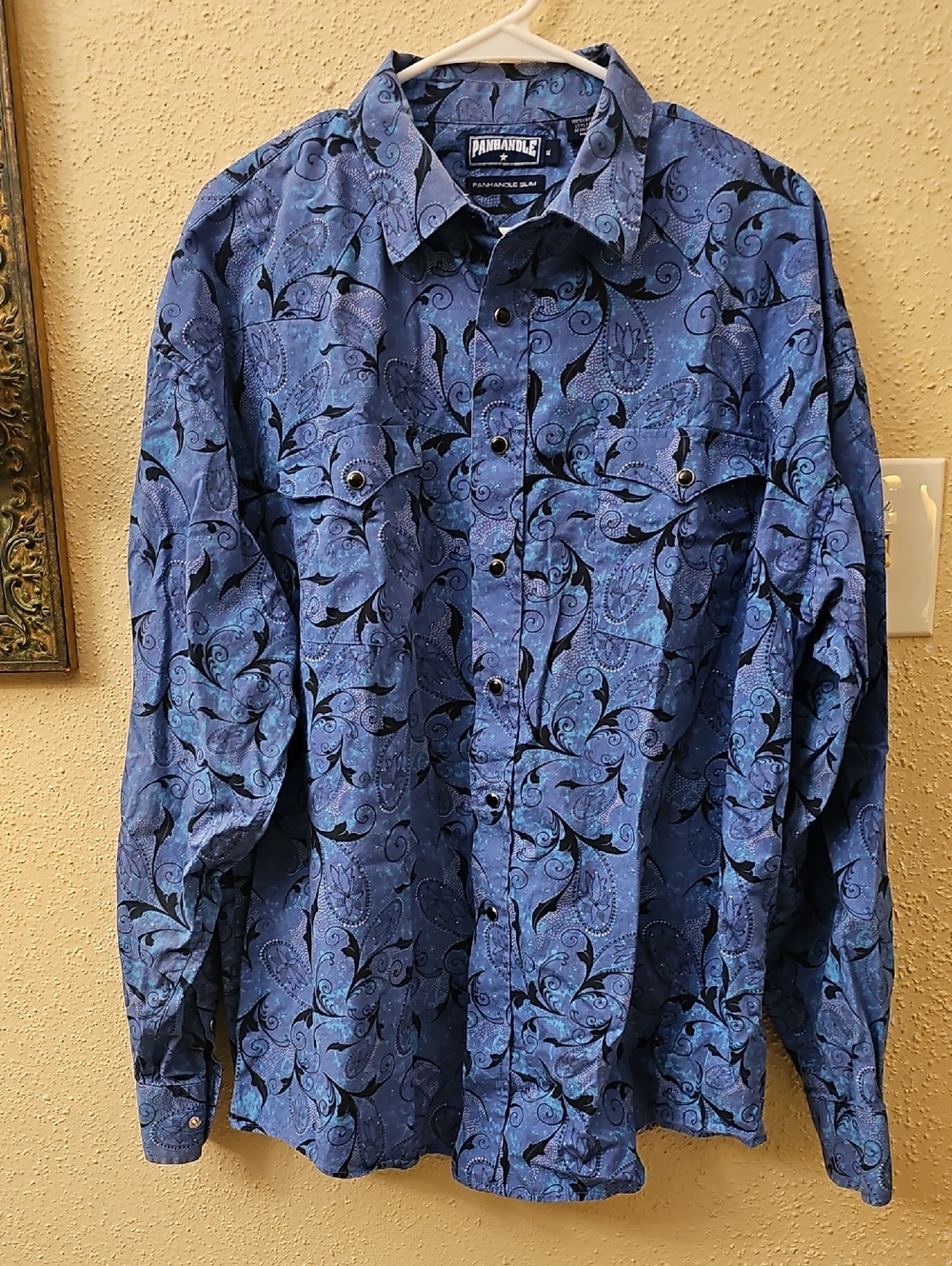 Panhandle Slim Men's Blue Paisley Western Shirt